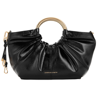  CHARLES & KEITH 油蜡皮 女士手提斜挎托特包