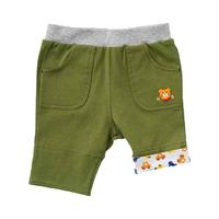 MIKIHOUSE 儿童服饰系列全棉翻边短裤绿色款120码