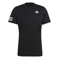adidas速干舒适网球运动上衣圆领短袖T恤男装夏季阿迪达斯 黑色/白 L