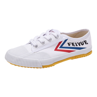 飞跃经典帆布鞋男鞋女鞋少林魂运动鞋子户外田径鞋透气休闲跑步鞋 白/红/蓝 34 (偏大一码)