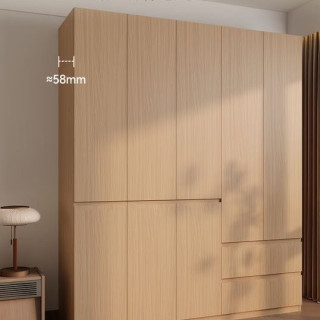 京东京造 云素 ENF级衣柜 五门 原木色