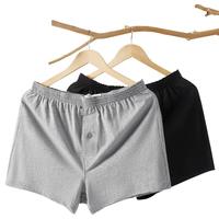 七匹狼内裤男纯棉阿罗裤平角内裤短裤头透气吸汗单条装 浅花灰 （1件装） 3XL （体重160-180斤）