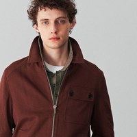 柏品 男士羊毛斜纹翻领夹克 JK-582-E05