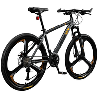 永久山地车自行车成人男女减震碟刹变速公路车越野通勤单车脚踏车 亚黑 辐条轮 高碳钢 26寸 24速【155-185cm】