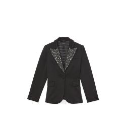 Kate Spade 情人节礼物品牌自营时尚优雅V领亮钻一字扣插袋女式西服休闲西装