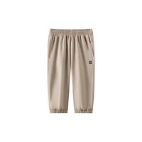 361°童装 儿童七分裤2024夏季男大童轻薄透气弹力裤子 草150 【梭织】风滚草