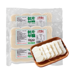 小岗村 切片年糕400g*3袋白年糕片炒年糕火锅食材 水磨年糕宁波风味年糕