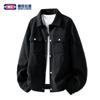 GENIOLAMODE 捷尼拉莫 男士翻领夹克 宽松加厚工装外套