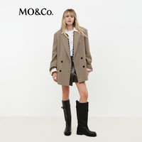 MO&Co./摩安珂 复古绵羊毛混色粗花呢 女士西装外套