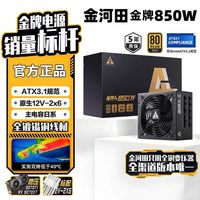 百亿补贴：金河田 金牌A+850w电脑电源全模组台式主机atx电源压纹线ATX3.1