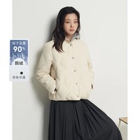 BEANPOLE 90%鹅绒BEANPOLE滨波秋冬女老钱风菱形格绗缝轻量羽绒服