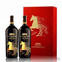 拉赛龙 马年生肖 超级波尔多干红葡萄酒 1.5L*双支 礼盒装