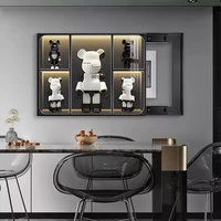 画测 2026年新款潮流暴力熊电表箱装饰画电闸箱遮挡挂画多媒体箱盖板画 T10643 45*35（容纳横长35竖高25