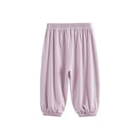 MARC&JANIE马克珍妮童装儿童夏装男女童垂感透气束脚裤婴儿裤子防蚊裤230895 暗紫 110cm