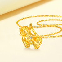  MOKINGRAN/梦金园 炫彩锆石 18K金吊坠