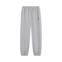 李宁 LI-NING童装儿童裤子男女小大童24夏季薄款运动生活系列运动长裤YYKT081 灰色-5 120