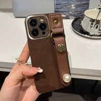 回可 轻奢山茶花腕带适用iphone17手机壳苹果16/14/15promax女创意高档