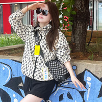 PNJ 情侣款外套 2025秋款洋气薄款百搭时尚老花满印风衣连帽夹克