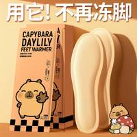 萱草 自发热鞋垫卡皮巴拉联名暖脚发热自加热暖足贴暖脚 萱草鞋垫卡皮巴拉 38
