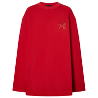  MO&Co./摩安珂 串珠刺绣印花 女士长袖T恤 雀红色 S /160