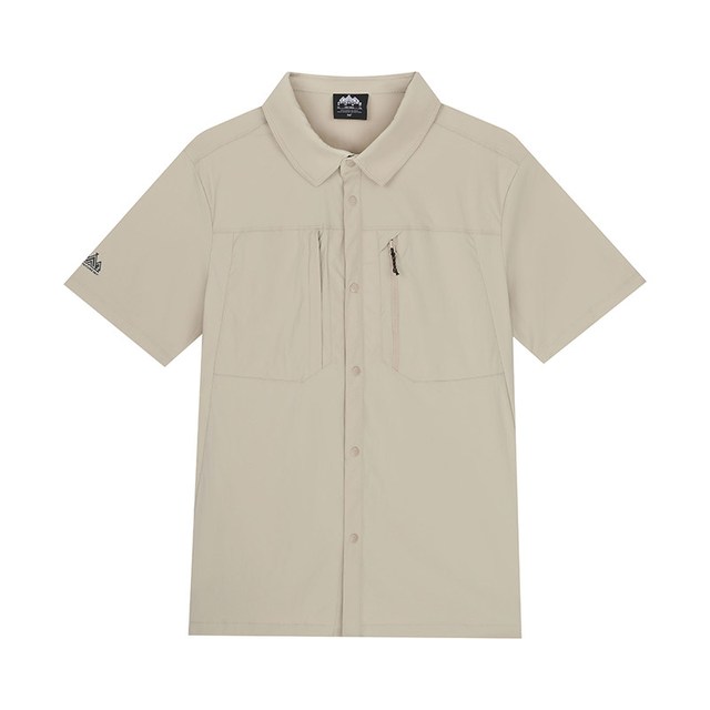 361° 361度衬衫男2026夏季新款宽松舒适上衣短袖衬衫