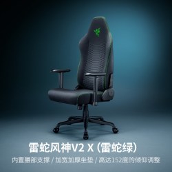 雷蛇 风神V2 X织物电竞椅人体工学舒适办公家用电脑游戏座椅