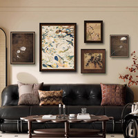 科芝 中古风组合壁画挂墙客厅装饰画电视背景墙装饰最新款2025艺术挂画 A款