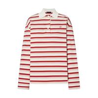 MO&Co./摩安珂 精梳棉 女士POLO衫 红白条色 M /165