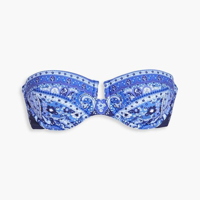 zimmermann Paisley-print Underwired Bandeau Bikini Top 女士泳衣