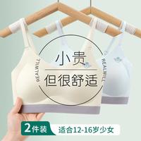 润微 2件装儿童少女文胸青少年学生内衣马年红