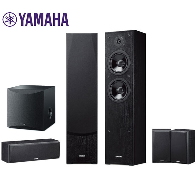 YAMAHA NS-F51系列家庭影院音箱5.1电视音响落地客厅影院音响套装进口需搭配功放黑色