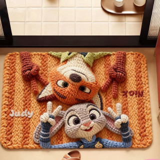 疯狂动物城尼克朱迪 浴室地垫 40m*60cm