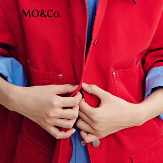  MO&Co./摩安珂 复古风 女士外套 大红色 M /165