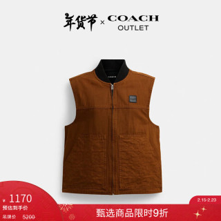 COACH 男士工装棉质背心马甲外套