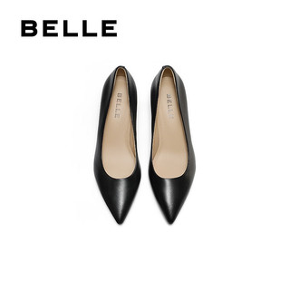  BeLLE/百丽 尖头 女士单鞋 黑色 34 (220mm)
