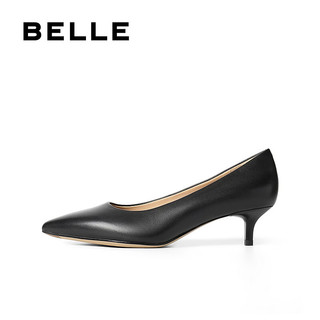  BeLLE/百丽 尖头 女士单鞋 黑色 34 (220mm)