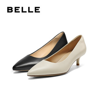  BeLLE/百丽 尖头 女士单鞋 黑色 34 (220mm)