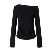  MO&Co./摩安珂 斜肩收腰显瘦 女士上衣 M /165