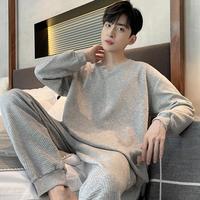 小情歌 男士长袖棉质睡衣套头韩版家居服套装