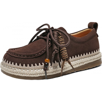 百丽 质感牛皮 女士牛津鞋 咖色 38 (240mm)