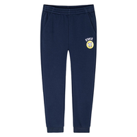 鸿星尔克儿童裤子女中小童针织长裤春季儿童运动裤 蓝黑色 120