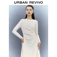  URBAN REVIVO 收腰斜裁 女士连衣裙