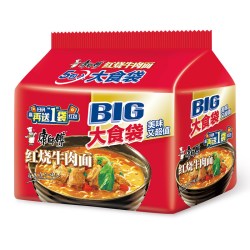 康师傅 大食袋方便面 100g*30袋 红烧5袋+香辣5袋+香菇5袋+藤椒5袋+番茄鸡蛋5袋+酸菜5袋