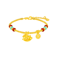  CHOW TAI SENG/周大生 古法足金 黄金手链