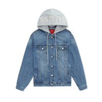 GUESS 男士连帽牛仔夹克 X3PN01D51V0