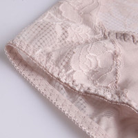 金三塔 女式内裤女桑蚕丝真丝中腰三角内裤NZF6B210 浅驼-蕾丝 XL