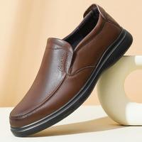 木林森 男士皮鞋真皮一脚蹬商务休闲鞋通勤鞋舒适套脚爸爸鞋