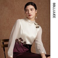 BBLLUUEE 粉蓝衣橱 女士刺绣礼服连衣裙 553L610