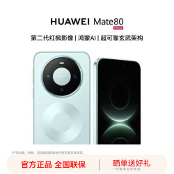 华为 Mate 80 5G手机 12GB+512GB 云杉绿