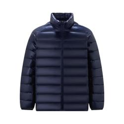 森马 轻薄白鸭绒立领短款羽绒服 2025AW 暮蓝 M